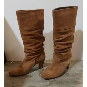 Mid Calf Slouchy Suede Boots